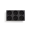 Lékué Doughnut 0620406N01 Backform, Silikon, 6 Mulden, Schwarz