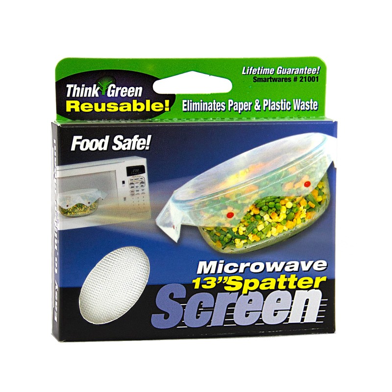 Microwave Spatter Screen, Reusable, Non-Stick Mesh, Folds Flat, 13 Inch