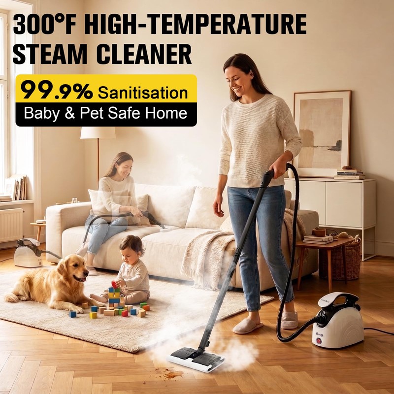 Multi-Purpose Steam Cleaner, 4.5Bar 300°F Steamer for Tile & Grout