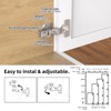 Cosycove 4 Pack Frameless Inset Soft Close Cabinet Hinges Clip