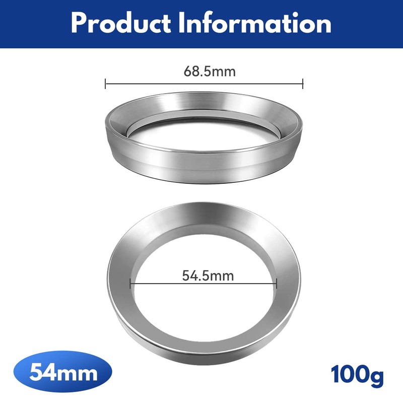54mm Dosing Funnel, Proxima Direct Stainless Steel Espresso Coffee Dosing