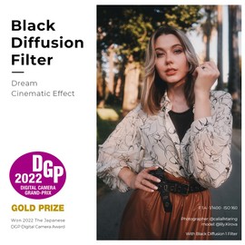 K&F Concept Nano-X Black-Mist 1/2 Filter 55 mm Black Promist 1/2 Optical Glass with 28x Nano Coating, Black Diffusion Filter 1/2 for Video Recording/Portrait Photography