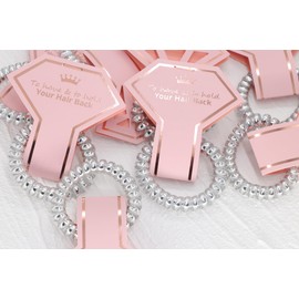 15 PACK Bridesmaid Spiral Hair Ties Coil Phone Cord Hair Ties Bachelorette Party Favors,Bridesmaid Proposal Gifts for Wedding (Purple)