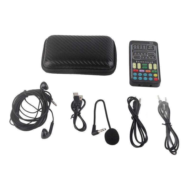 I9 Voice Changer Set Multifunction Portable Recording Mini Sound Card
