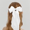 OndderWhite Oversized Hair Bows Satin Hair Bows for Women Large