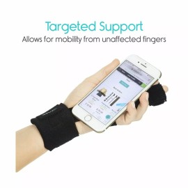 VIVE Trigger Finger Splint -Hand Support- Fits All Fingers & Thumbs-Unisex-BLACK