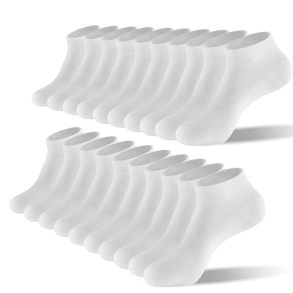 J-BOX Men's Cotton Low Cut 8/10 Pack - Breathable Athletic