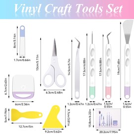 Pack of 8 Plotter Accessories, Weeding Tool Plotter for Cricut Basic Tools Kit, Plotter Tool, Basic Accessories Weeding Tools, Vinyl Craft Tool Set for Foil Cameos Labelling Silhouette