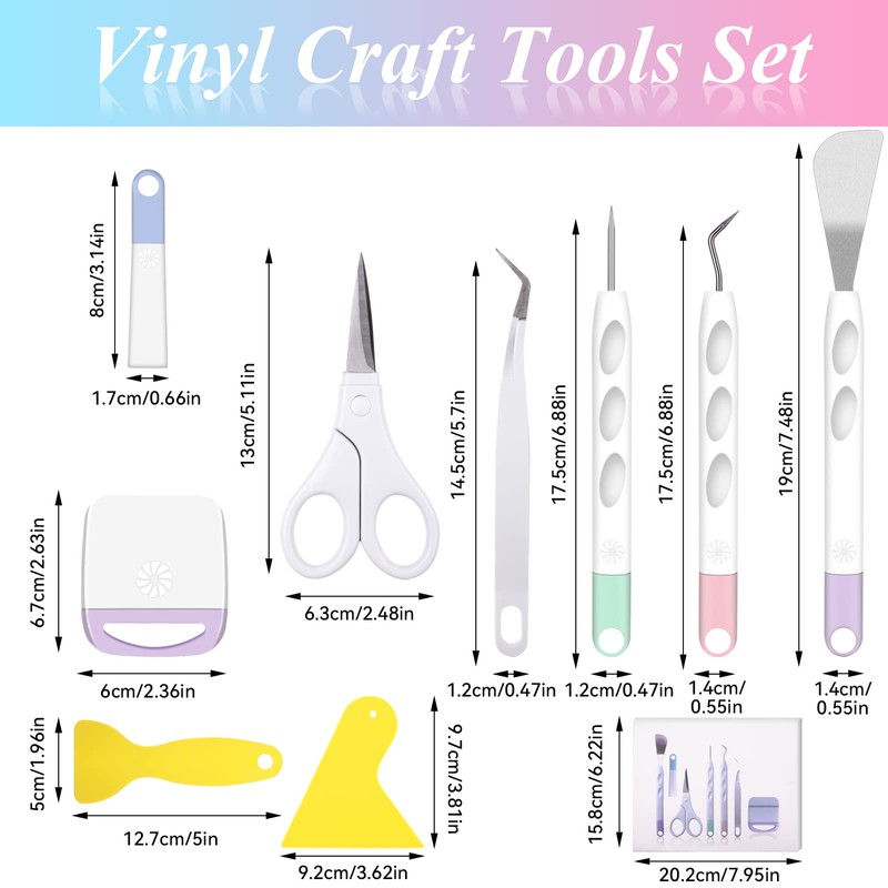 Pack of 8 Plotter Accessories, Weeding Tool Plotter for Cricut