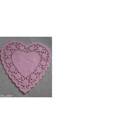 Lapaco LOT 36 PASTEL PINK 6" HEARTS DOILIES PAPER HEART VALENTINES DAY DOILEY CARDS NEW