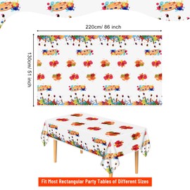PLULON Art Paint Tablecloth Plastic Kids Artist Painting Splatter Table Cover Art Themed Birthday Party Dining Table Cover for Kids Birthday Baby Shower Paint Party Decorations