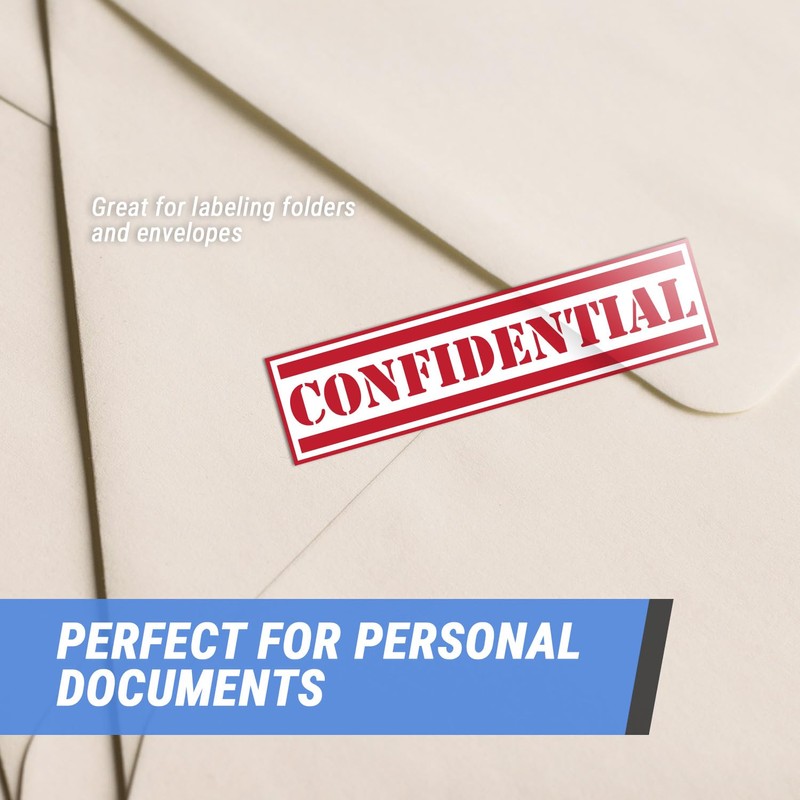 Confidential 1" x 4" Special Handling Instructions Labels Stickers (Red