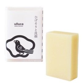ulluca Shaving and Facial Cleansing, 1 Piece, 3.5 oz (100 g), Shaving, Solid, Soap, Additive-free, Fragrance-free, Men's, Sensitive Skin, Dry Skin, Razor Loss, Solid Made in Japan
