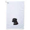 Style In Print Golf Towel Black Lab Head A Cotton