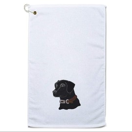Style In Print Golf Towel Black Lab Head A Cotton Bag Accessories White