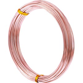 32.8 Feet Aluminum Wire, Bendable Metal Craft Wire for Making Dolls Skeleton DIY Crafts (Copper, 1 mm Thickness)