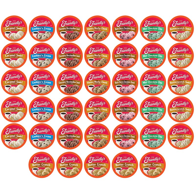 Friendly's Coffee Pods Assorted Flavored Ice Cream Variety Pack Compatible