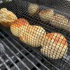 Ockyunoo Stainless Steel Round Silver Rolling Grill Basket for Fish