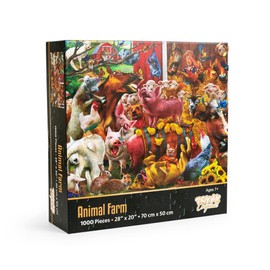Animal Farm Barnyard 1000 Piece Jigsaw Puzzle for Adults and Kids | Arts and Crafts Project, Interactive Brain Teaser Board, Educational Toys & Games for Home, Quarantine Gift Ideas | 28 x 20 Inches