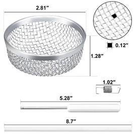 Donext RV Furnace Vent Cover, 2 Pack RV Vent Screen with Insect Net, Installation Tools & Silicone, 2.8 x 1.3 Inch for RV Refrigerator, RV & Camper Accessories, RV Vent Insulator