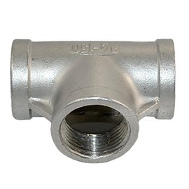 Stainless Steel 304, Threaded 1" Tee, 150# Cast, Smith-Cooper