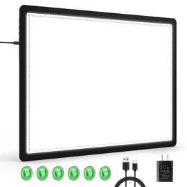 A2 Light Pad (25.2" x 18.4"), Large Magnetic Bright Light Box for tracing,6 Levels Dimming/3 Color,Physical Buttons,Light Board for Diamond Painting,Light Table for Drawing, Sketching