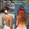 6Pcs Hawaiian Flower Hair Clips for Women 3.5 Inch Artificial