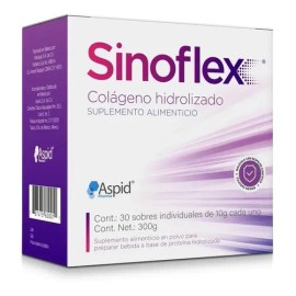 Sinoflex Colágeno Hidrolizado Con 30 Sobres De 10 g cada uno Sin Sabor