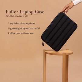 ANECDOTE Laptop Case 15-16 Inch – A Perfect Laptop Sleeve - Compatible with MacBook Air/Pro 15 inch M3 M2 M1 Chip Pro Max 2023-2021 – Fits Well, Made of 100% Nylon with Aesthetic Design (Black)