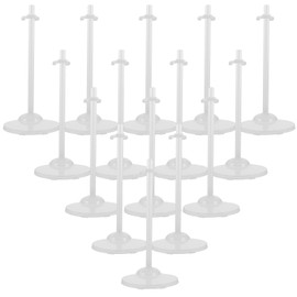 Gadpiparty 15 Piezas 21 Cm Soporte De Muñeca Soporte De Plástico para Muñeca Soporte De Exhibición Figura De Acción Transparente Estante De Exhibición Modelo De Muñeca Soporte De Figura De