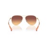 COACH Women's HC7128 Aviator Sunglasses, Shiny Light Gold/Maroon Canary Gradient,