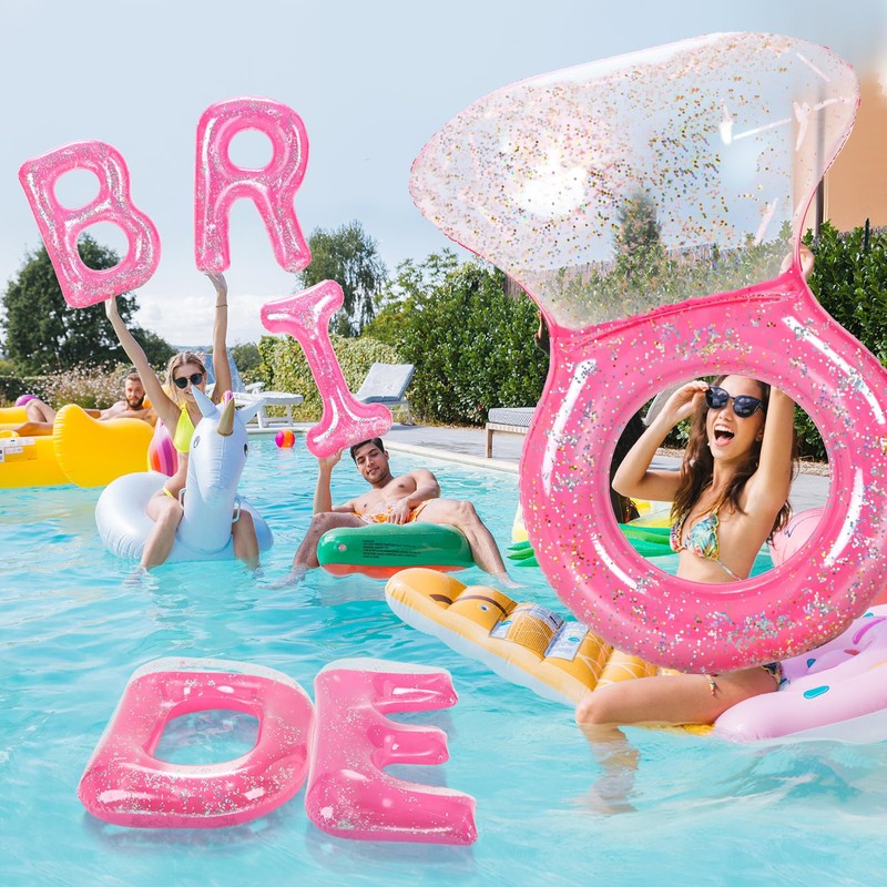Sumind Bride Bachelorette Pool Floats 61 Inch Diamond Ring Float