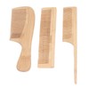 6pcs Bamboo Hair Comb Set for Barber Anti Static Heat