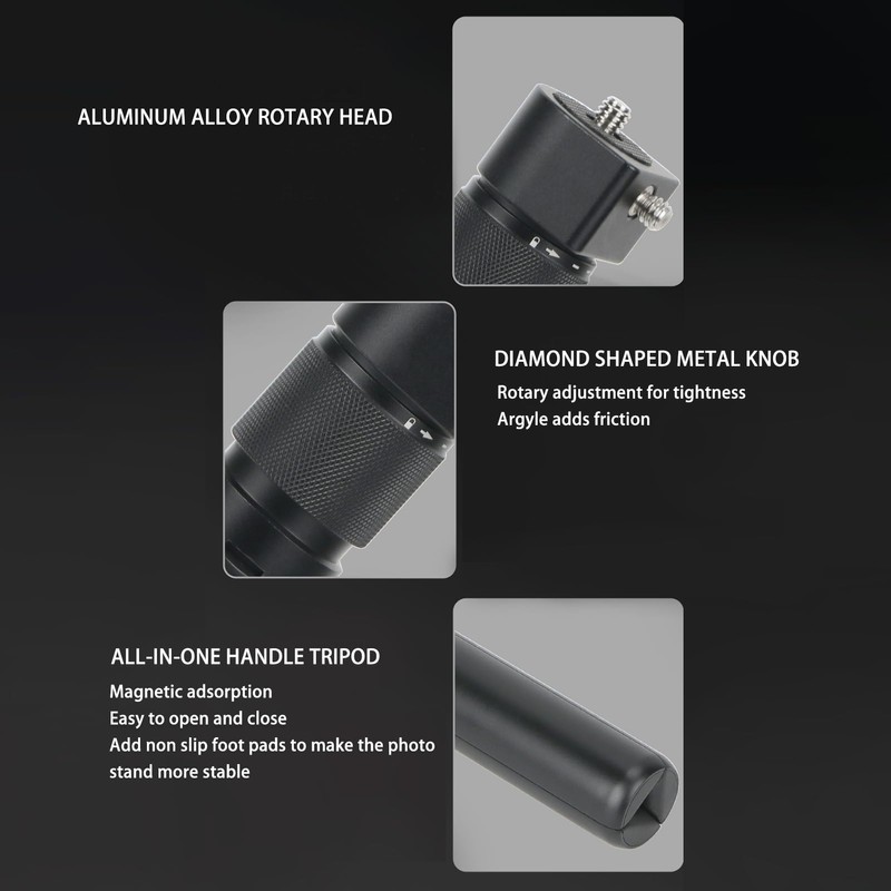 Bullet Time Handle, Invisible Selfie Stick Rod Handle, 360 Degree