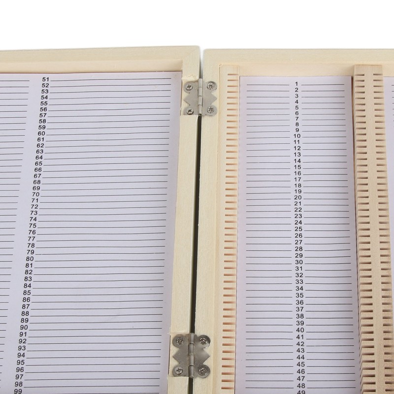 100PCS Biology Glass Prepared Microscope Slides Specimens Wooden Slide Storage