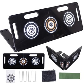 Upgrade 3-Angles Foldable Soccer Rebounder Board,Includes 1 Sandbag,4 Ground Nails,6 Target Stickers,1 Carry Bag,Portable Soccer Wall for Passing & Shooting Practice