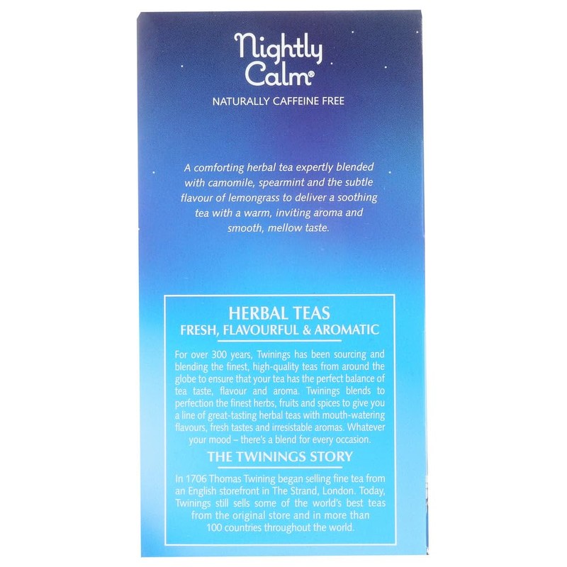 Herbal Tea, Bedtime Blend, Naturally Caffeine Free, 20 Tea Bags,