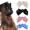 4 Pack Satin Bow Claw Clips for Women, Bow Nonslip