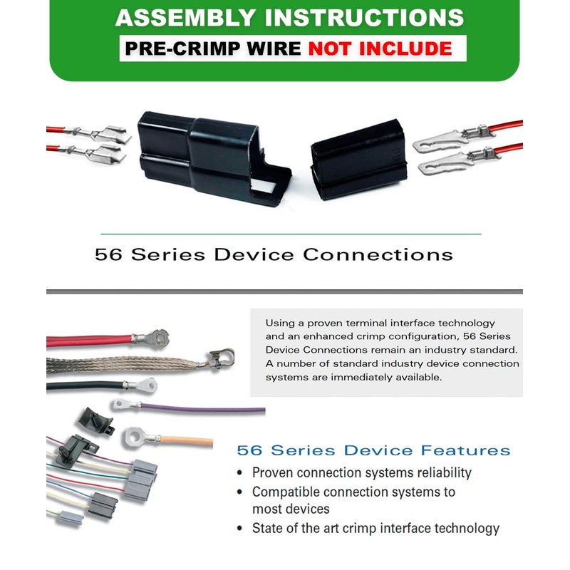 200pcs (1-2-3-4-5-6 PIN) 56 Series Connector ALL-IN-ONE Set Kit w/10-16