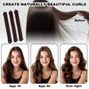 Pack of 3 Heatless Curls, Flexi Rods with Hooks, Overnight,