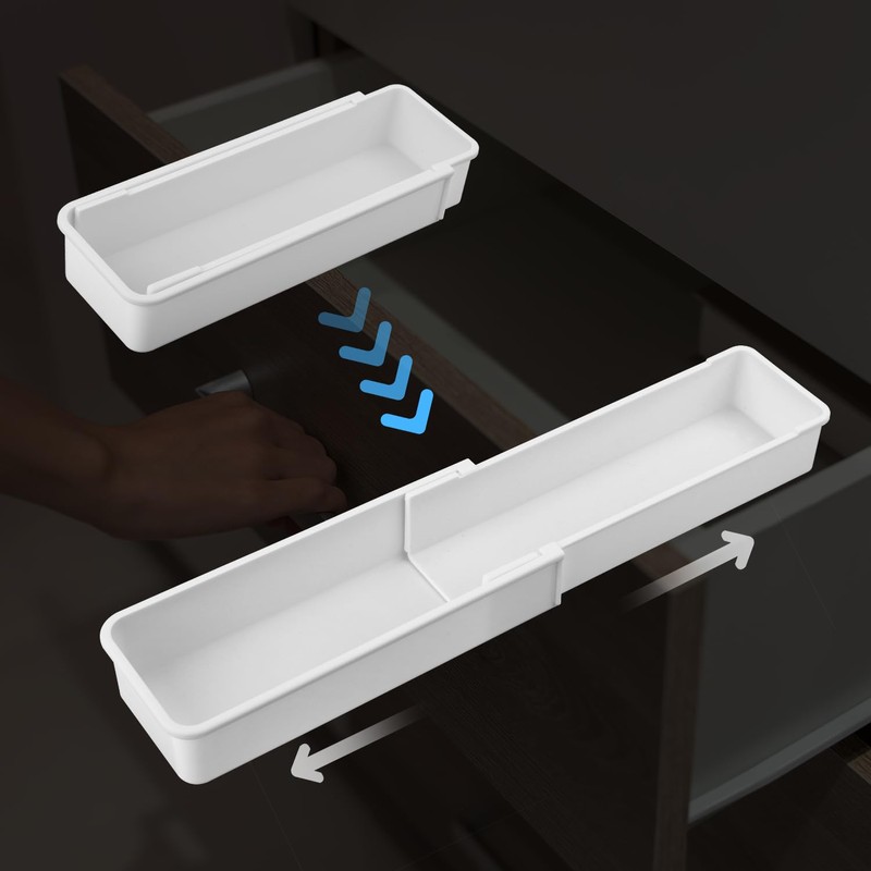 BOXOB Expandable Straw Organizer, Multi-Functional Plastic Straw Holder Long Straw