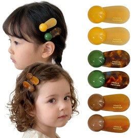 WENJESO Dopamine Color Ball Shaped Duck Clip for Bangs, Sides, Forehead, Luxury Hair Ornament, Women Girls Hair Accessories (gn)