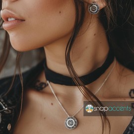 Choose a Color | Leather Snap Jewelry Ginger Charm Bracelet 8.5 inch Simple Weave Fits Women's 18MM 20MM Buttons (White)