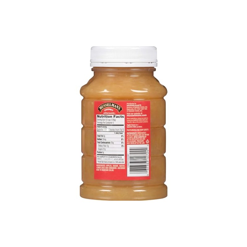 Musselman's Chunky Apple Sauce Plastic Jars, 24 Ounce