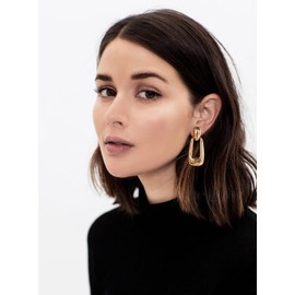 INNERDIVA Gold Drop Dangle Earrings for Women Geometric Dangle Drop Earrings Jewelry Present for Women