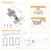 Furniware 2 pcs Soft Close Cabinet Hinge,4D Adjustment(Depth, Side,Height and