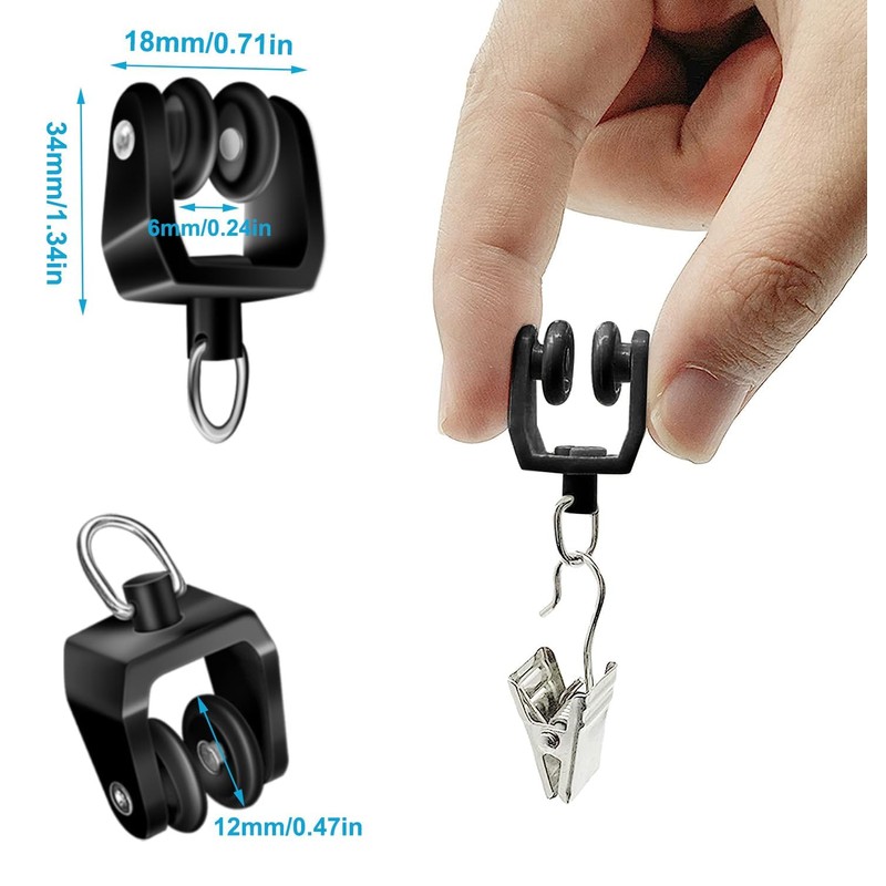 KOLAKO Curtain Track Accessories for Flexible Bendable Curved Curtain Track