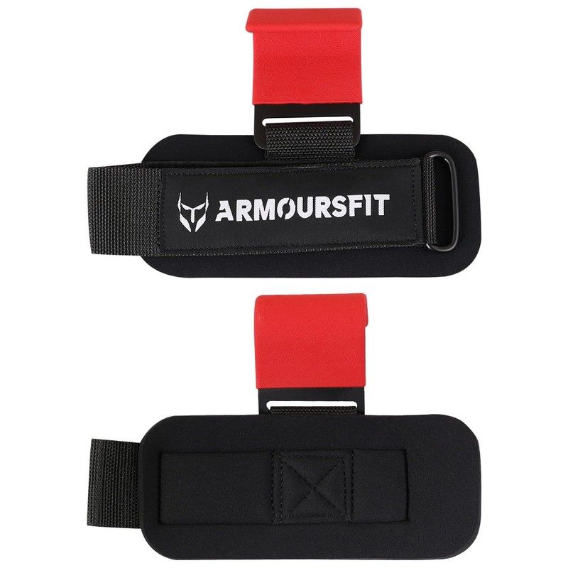 Weight Lifting Hooks (Pair), Heavy Duty Power Wrist Straps Hand