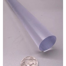 Unbranded Polycarbonate Round Rod 1.00"  Diameter x 12" Length, Natural