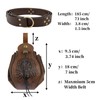 HiiFeuer Medieval Rivets Belt with Portable Phoenix Drawstring Pouch, Retro